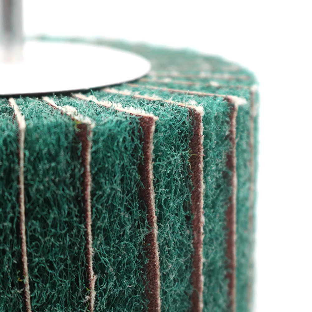 6mm shank abrasive tool mounted point  non- woven sand cloth  flap wheel with shaft grinding head for burnishing machine