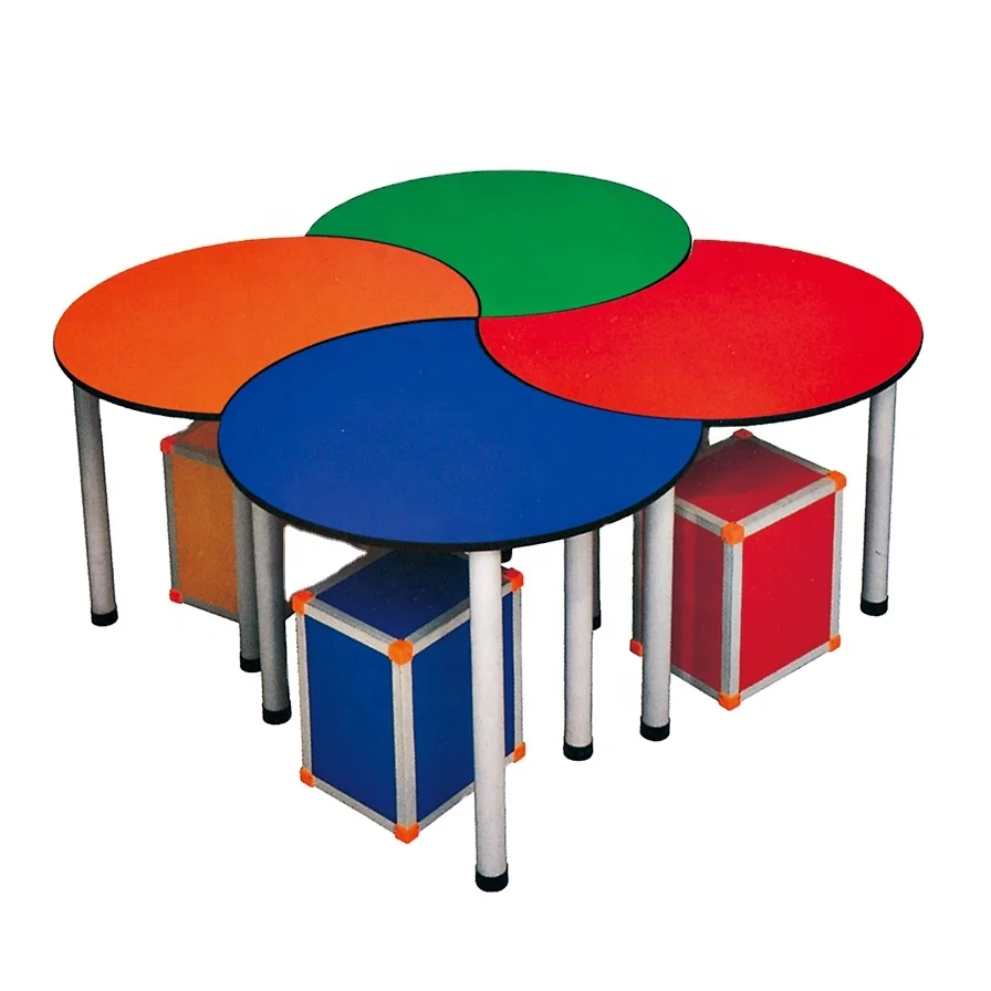 Детский стол-стул в форме мельницы с краями из АБС-пластика