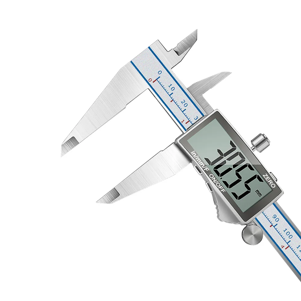 Professional Manual large LCD screen digital vernier caliper Precision Measure Metal 150mm 6 inch Steel digital vernier caliper