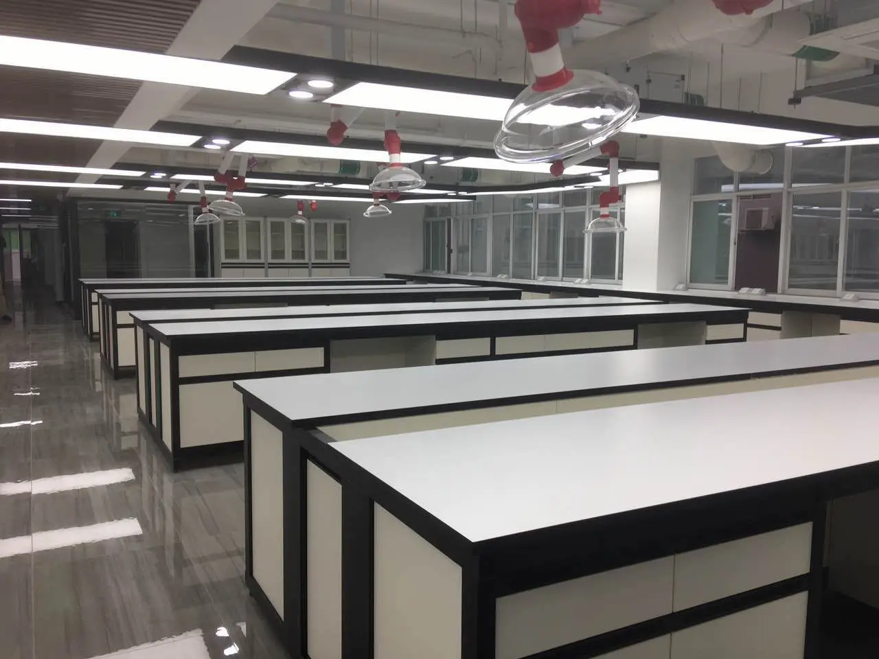 Full Steel Lab Furniture / Wall Bench / Central Table For Chemistry / Physical / Biologic Laboratory