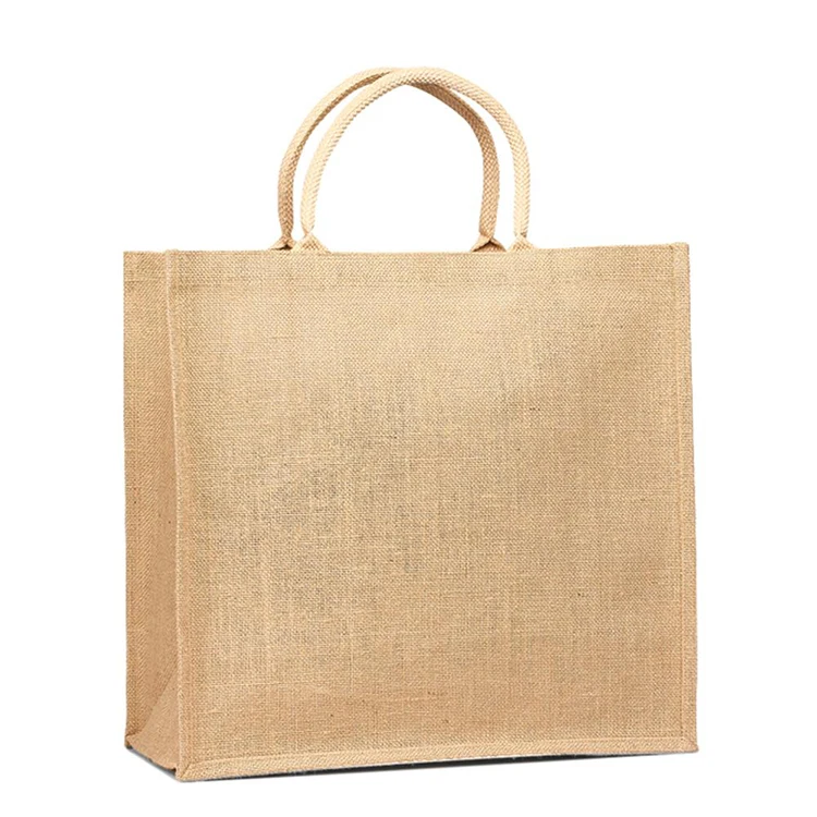 Wholesale custom promotional reusable gift hemp tote jute shopping bags