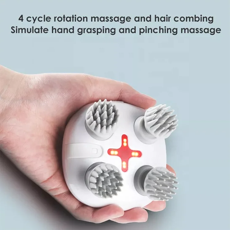 Multi-functional mini head massager heating Electric head Massage Relaxation of scalp dog cat massager tool