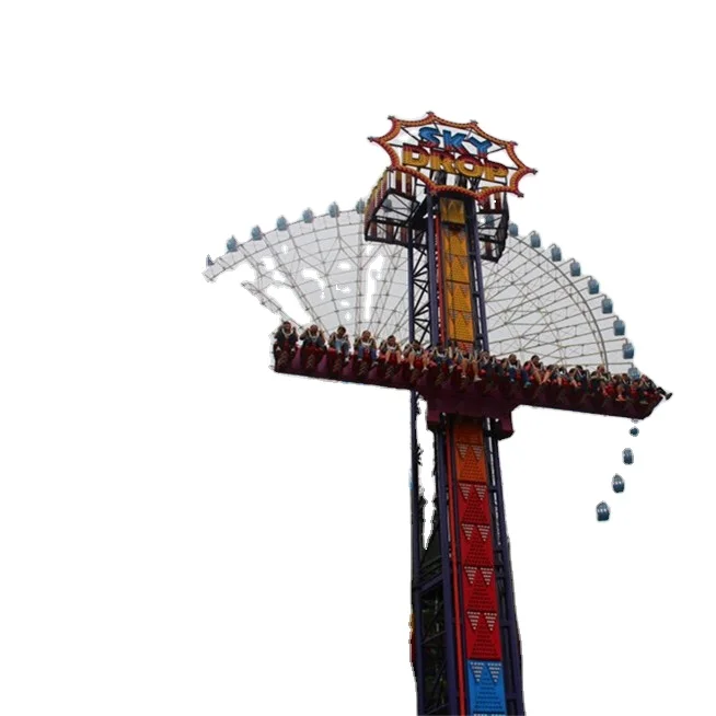 sky drop tower amusement park equipment flying tower rides