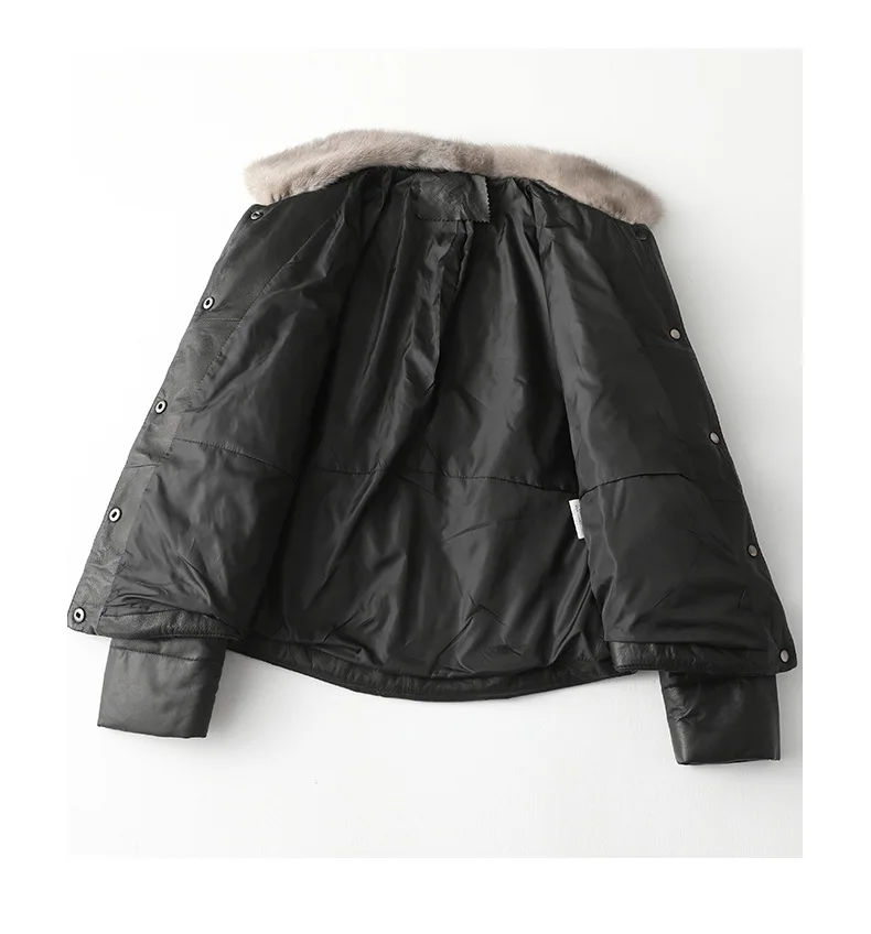 Autumn and winter new fur coat women short slim fashionable mink fur collar fur coat women