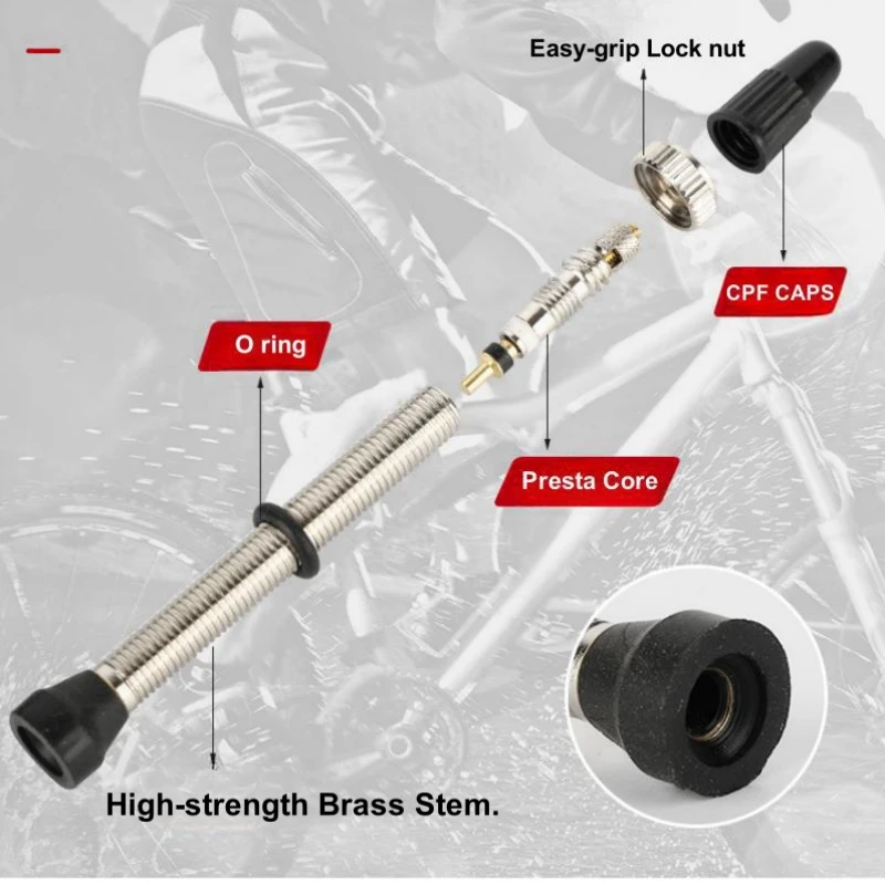 Factory Price for Bike Tubeless Valve ,34/40/44/48/60/80MM