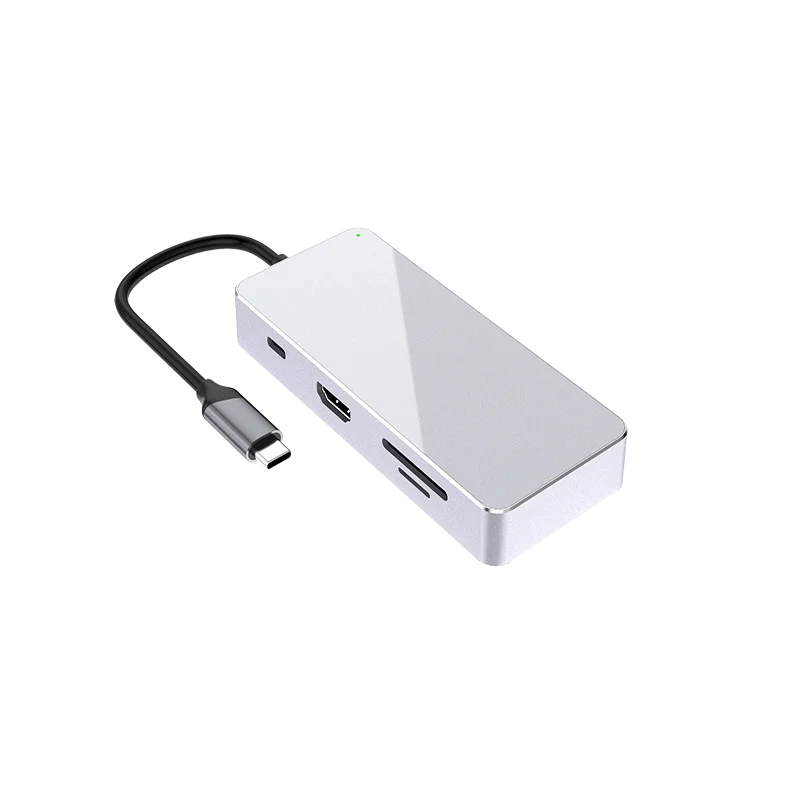 TOP Pick USB C HUB, 7 in 1 Multifunction type c dock station Mirror side 3.0 usb hub