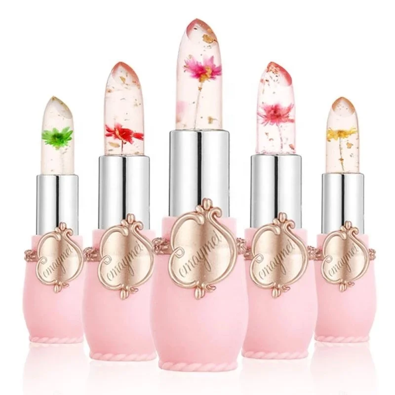 Transparent Long Lasting Moisturizing dry flower Jelly Lipsticks Lip Stick private label vegan lip balm