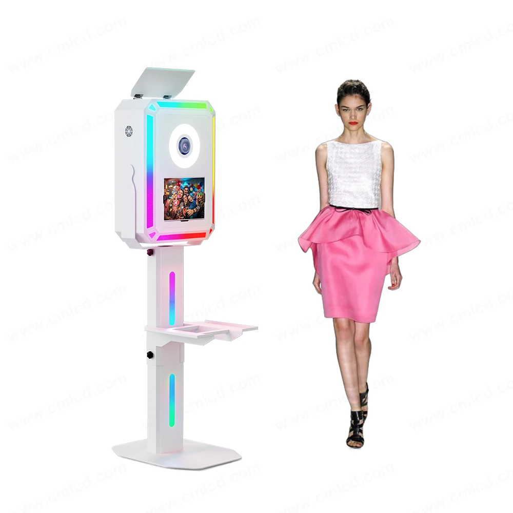 Chimee made high quality easy to use ipad/surface pro camera selfie photo booth with built in Godox flash with case