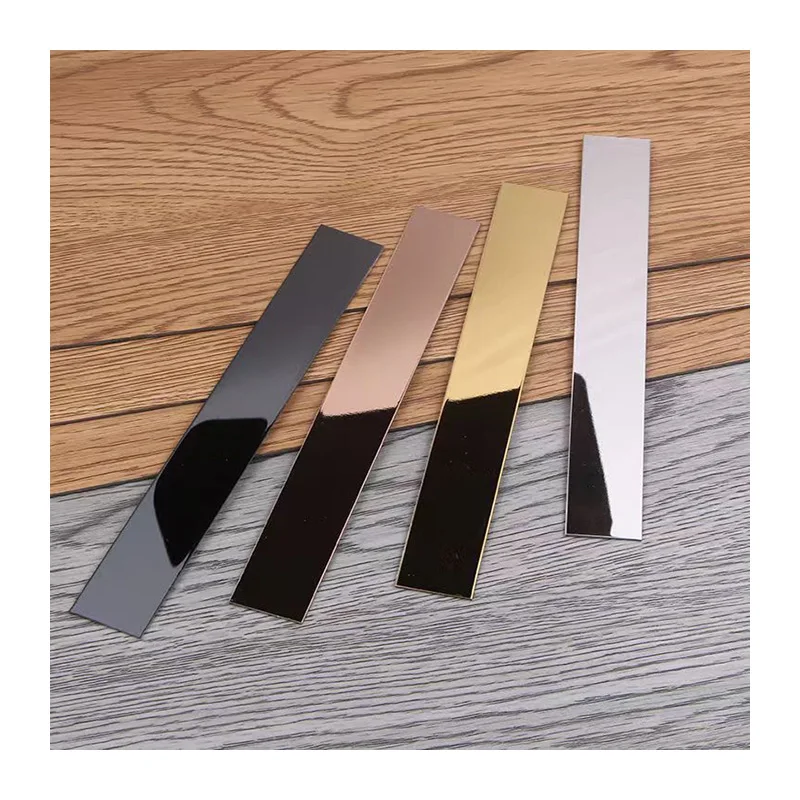 Stainless Steel Flat Tile Trim For Wall Ceiling Decorative Metal Flat Trim Strips