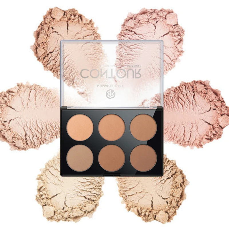 Romantic Bird Vegan High Quality Contour Private Label 6 Colors Makeup Contour Matte Professional Makeup Luxury Contour Palette