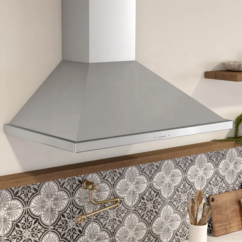 The professional manufacturer modern novel design good price range hood hotte kitchen extractor pyramid hoodcooker