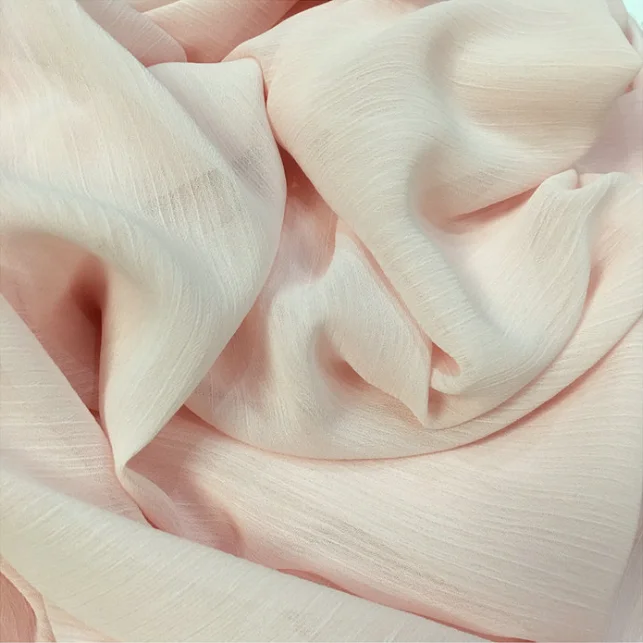 100% Polyester Crinkled Chiffon Yoryu Fabric