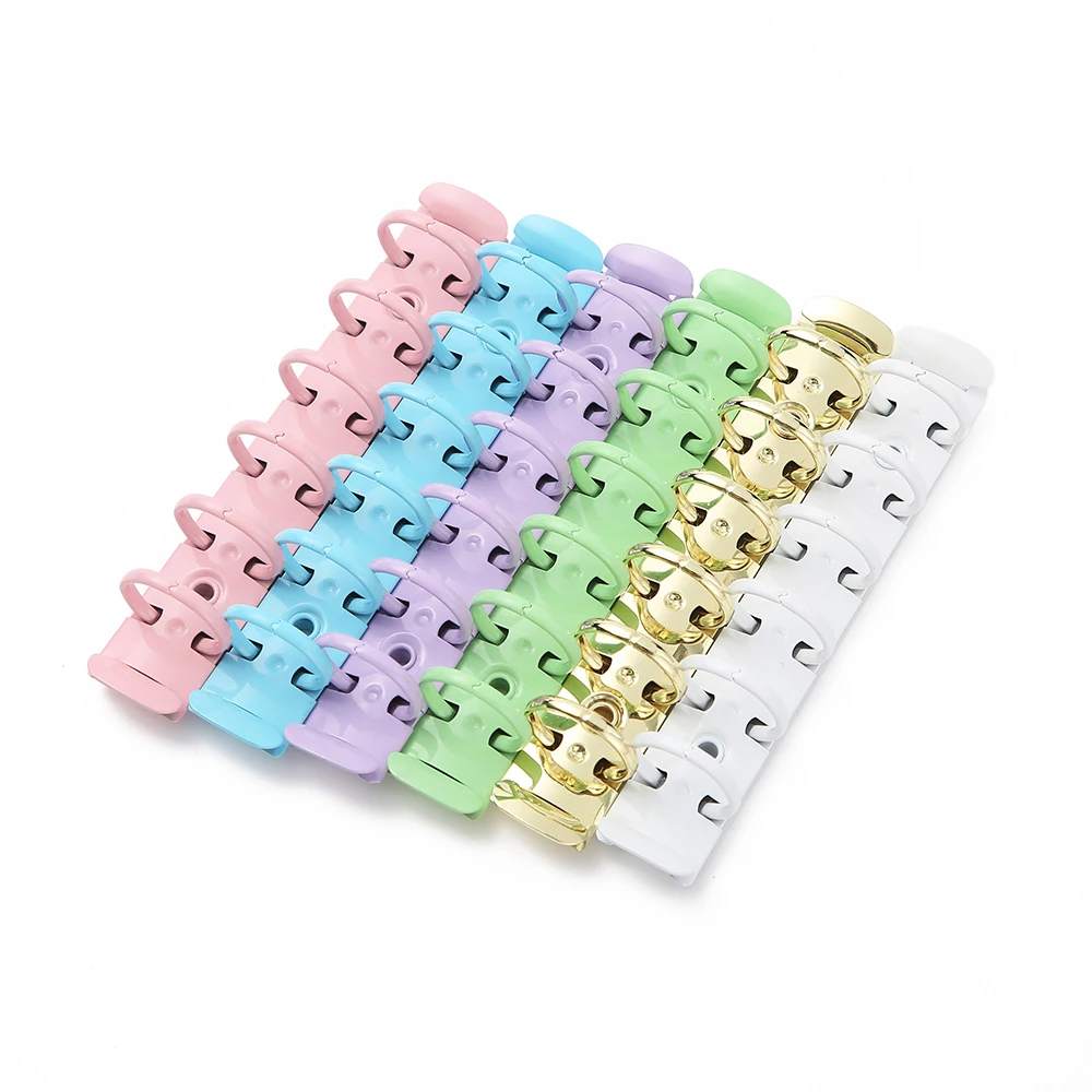Factory Direct Sale High quality  colorful  A5 A6  A7 A8  20mm  3  ,6 Ring Binder clip  accessories for notebook folders