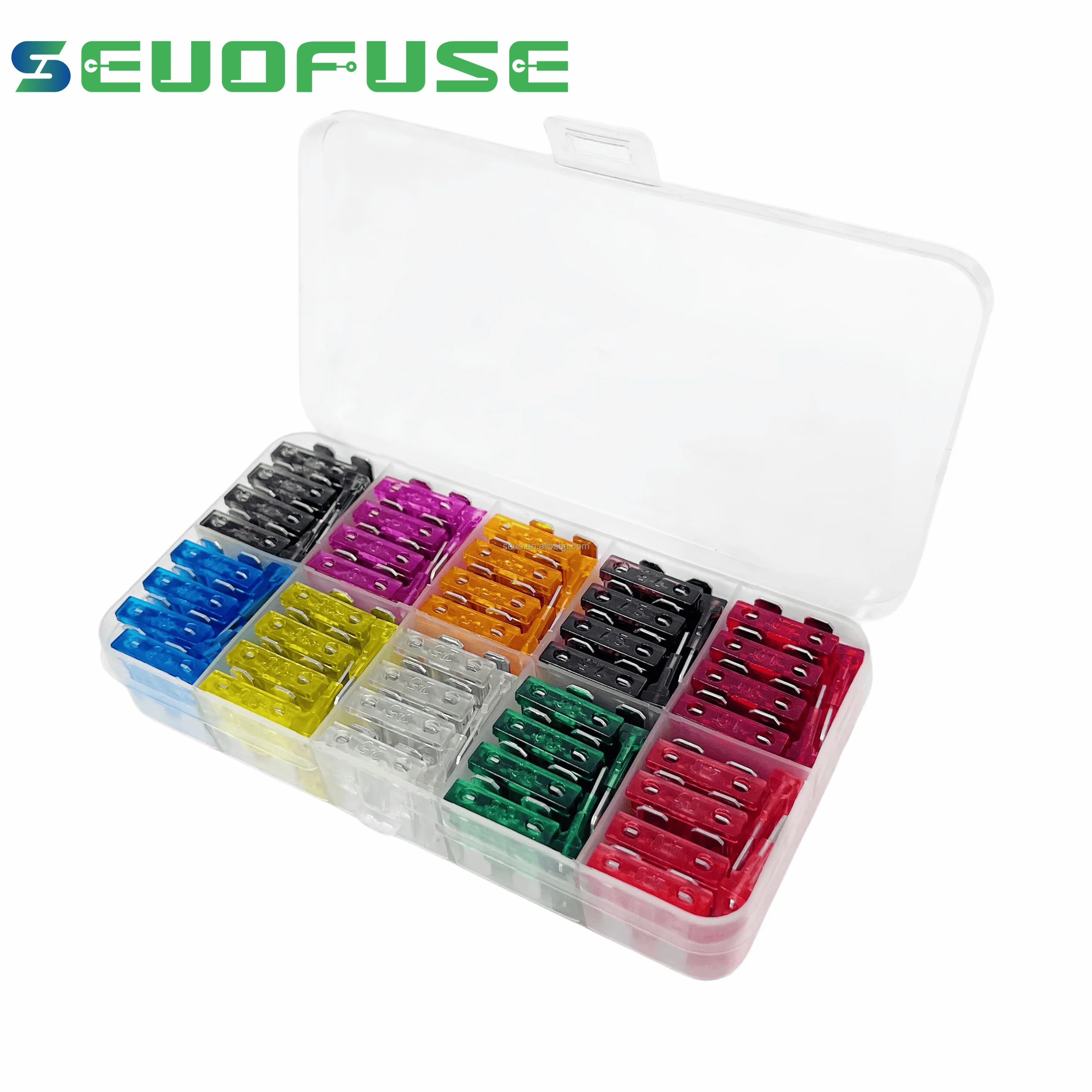 Hot selling 100pcs 2A-40A Standard Car fuse Auto Car fuse box Car Blade Fuses Assortment Kit