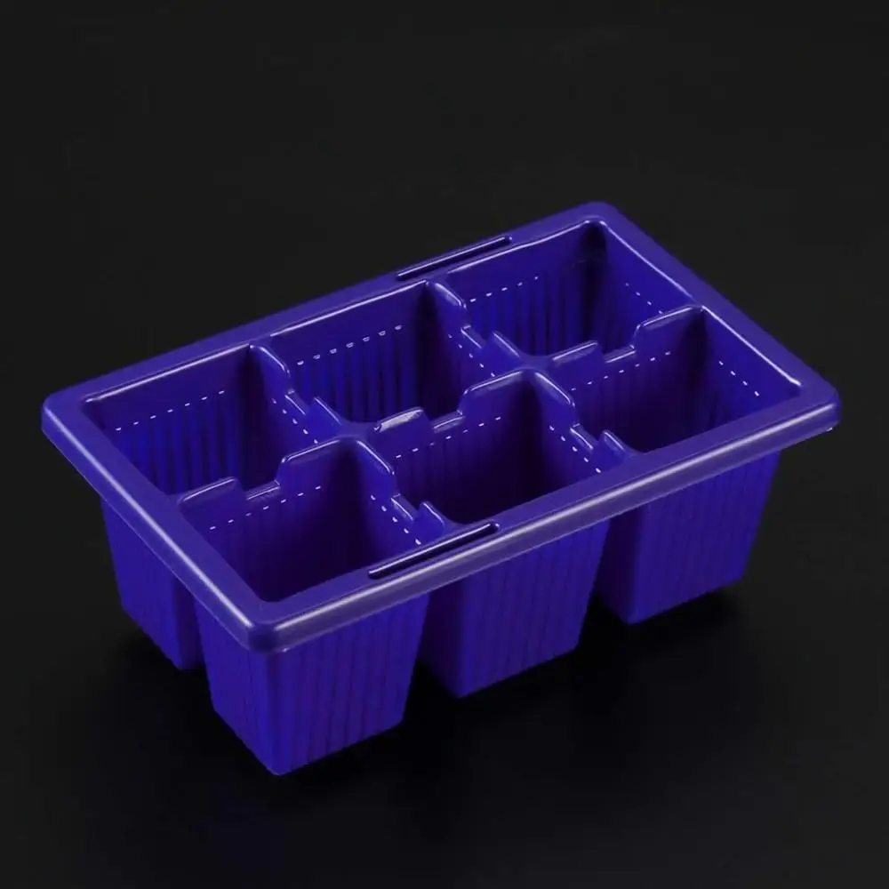 Plastic Plant Seed Sprouter Nursery Seedling Starter Trays 6 Cells Plug Plant Grower Propagation Tray
