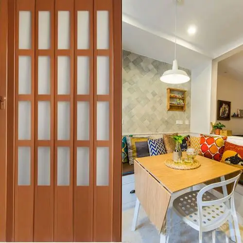 Long performance life plastic door with glass of 6mm thickness
