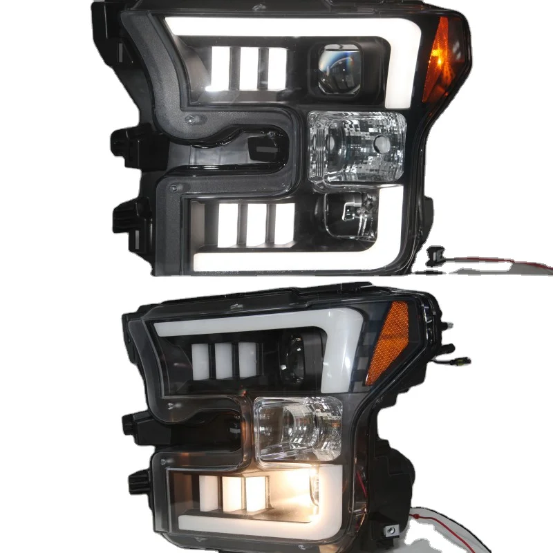 For FORD Raptor 2015-2017 Head Light Black Color SN