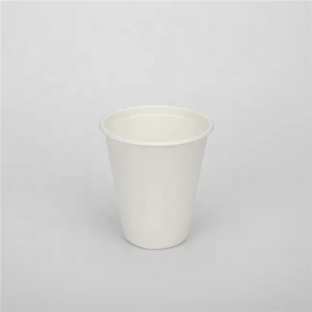 Eco-friendly Custom Logo Biodegradable Sugarcane Bagasse Pulp Mould Tea Coffee Disposable Cups