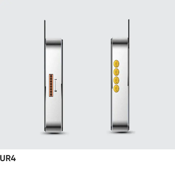 Chainway UR4 four-port fixed UHF RFID reader configured with Impinj E710 / R2000 supports RS232 and RJ45