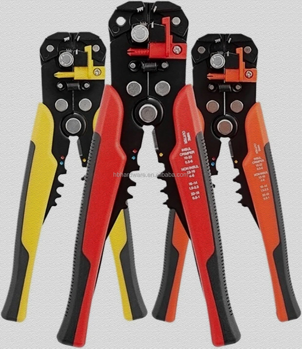 Automatic Wire Stripper 3-in-1 Multi 10-24 AWG 0.2~6.0 mm 8 Inch Self-Adjusting Electrician Cable Wire Clamp Crimp Strip Pliers