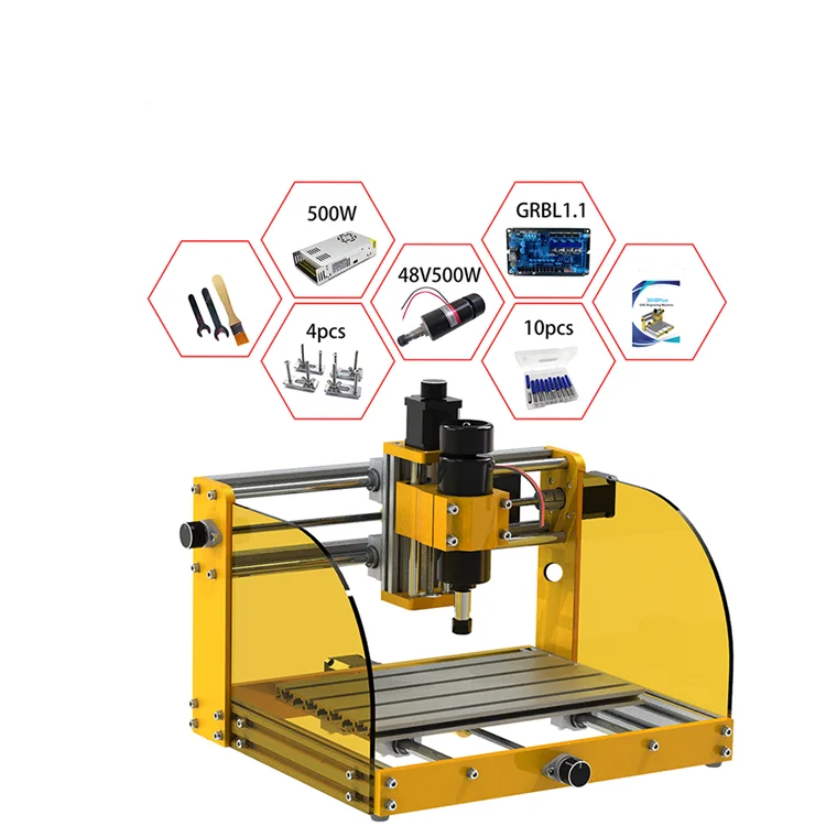  DIY портативный гравировальный лазерный станок 300 Вт CNC 3018 Plus