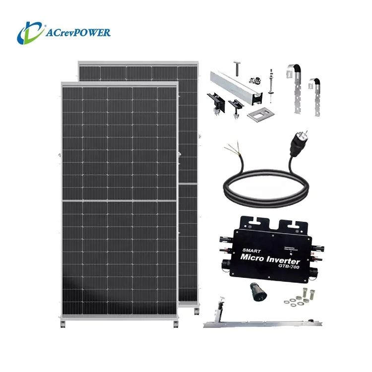 Солнечная панель для балкона электростанция полусолнечные панели 560 Вт с 600 микроинвертором Балконная направляющая гибкий монокристаллический кремний
