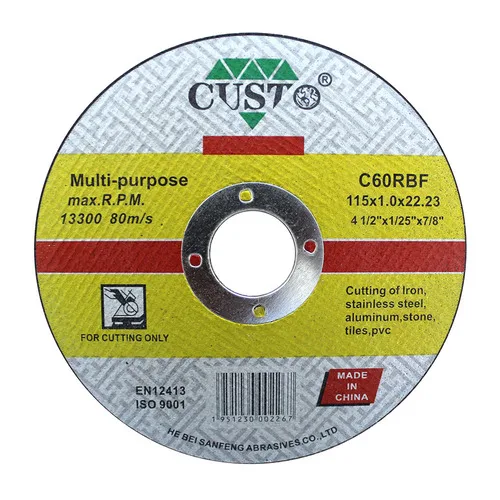 CUSTO Durability High Speed Economic Multi Purpose Cutting Disc for Iron & Inox & Aluminium & Stone & Tiles