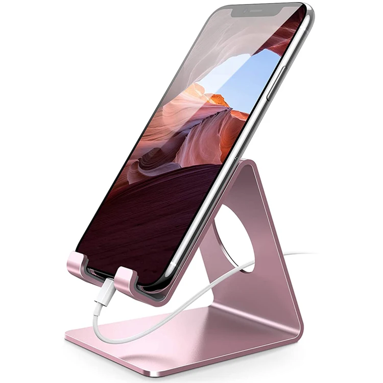Free sample phone holder Metal  Desktop mobile phone bracket table use anti-slip holder aluminium alloy phone holder