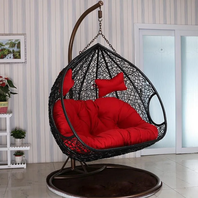 Home Garden Furniture Outdoor Luxury  Easy Cleaning rattan Patio Swing Egg Hanging Wicker Swing Chair