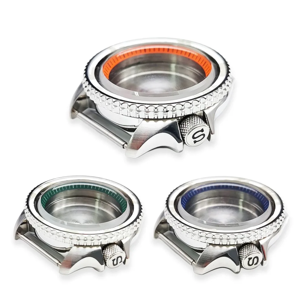 42MM Watch Case for NH35A/NH36A Movement 316L Steel Case Sapphire Glass for 007 Watches Accessories