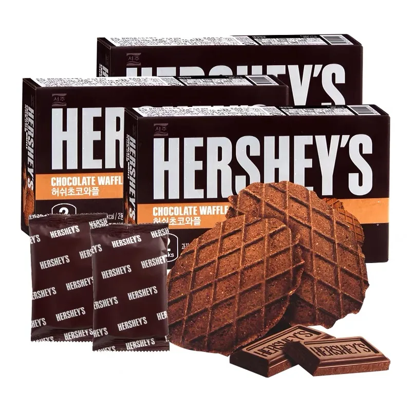 Оптовая продажа корейского печенья с шоколадным вкусом Hershey вафельное печенье экзотическое закусочное кремовое 55 г
