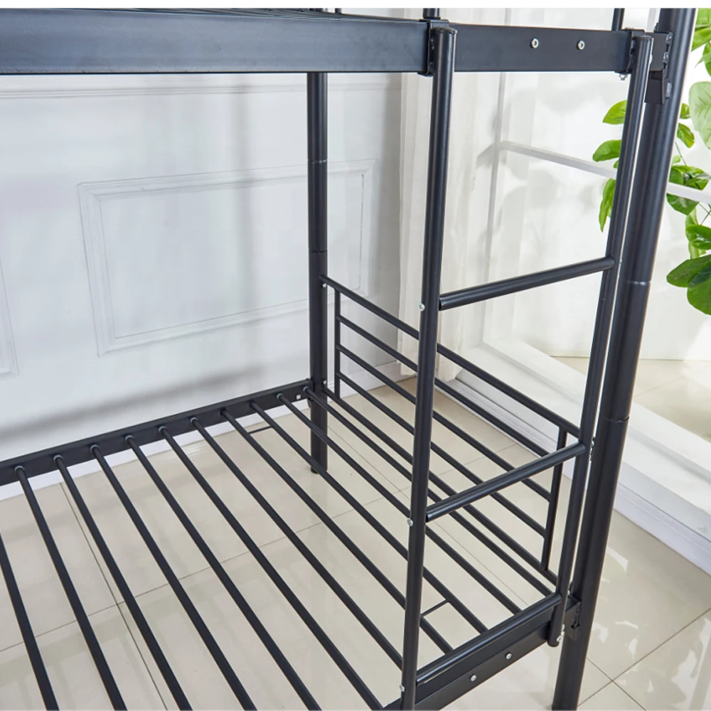 3FT High Bed with Twin Ladders and Safety Guardrail, High Sleeper & Household Space Saver, Metal Bunk Bed Loft Frame for Boys Gi