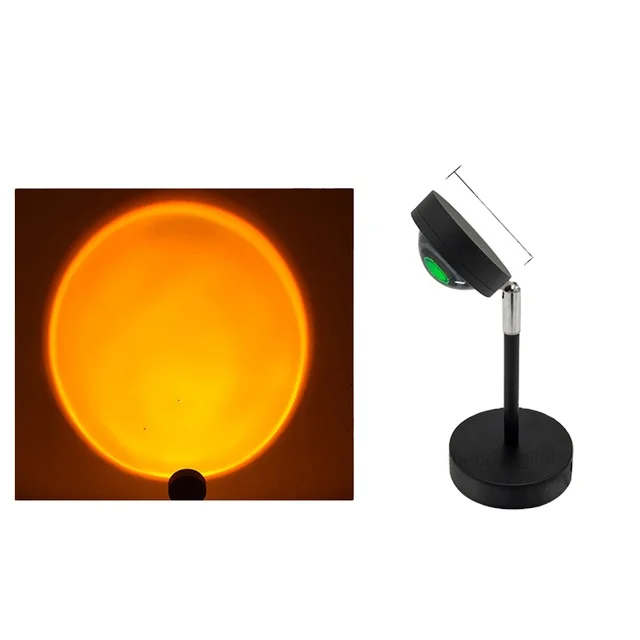 
Sunset projection photography lighting rainbow sunset red sun projection night light bedroom bar wall live room 