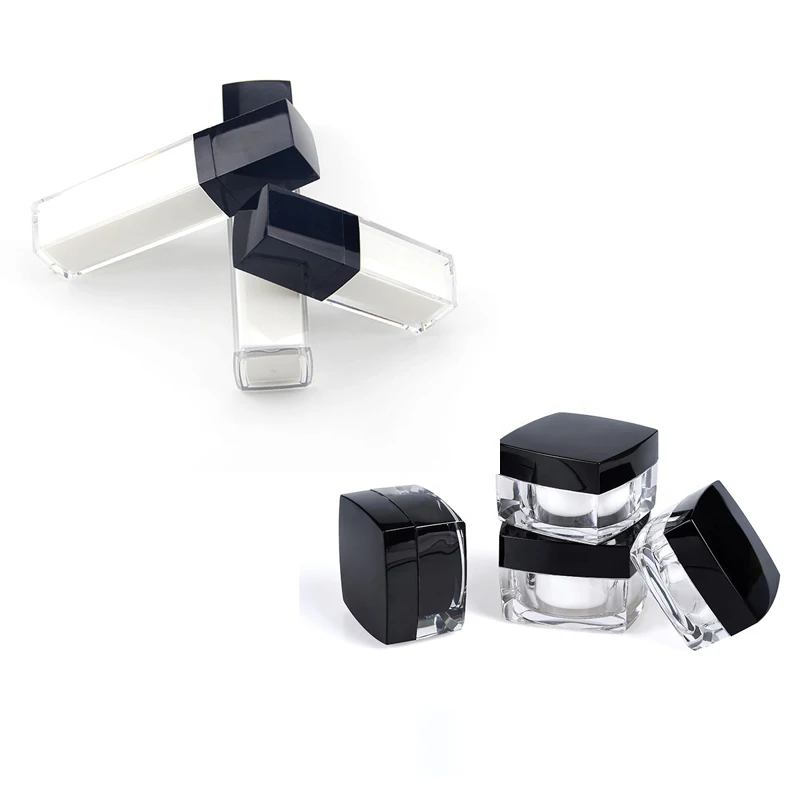 PMMA cosmetic packaging set wholesale for skin care luxury skin brand cosmetics packaging containers skin care product bottles