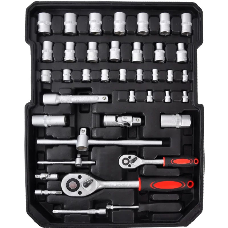 187 In 1 Combination Tool Car Repair Tool Box Kit Sets And Wrench Socket Set In Portable Trolley Case with Wheel