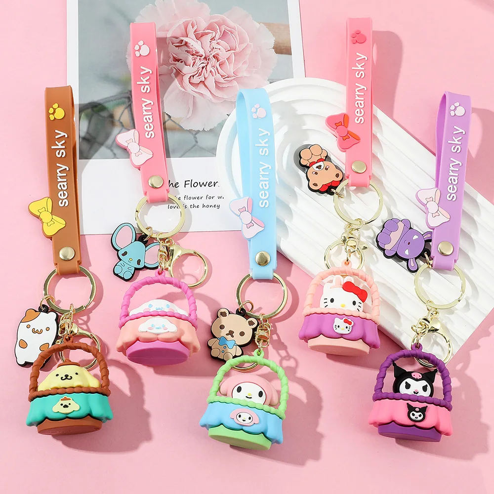 YWMX Keychain Cartoon Dog Creative Car Keychain Schoolbag  Pendant  Children Small Lovely Gift Wholesale