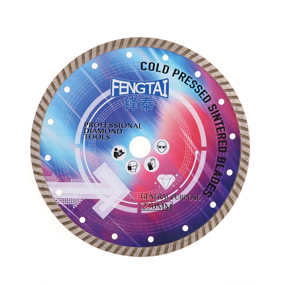 230mm Standard Universal Turbo Diamond Saw Blade For Roof Tiles, Natural Stone And Building Materials