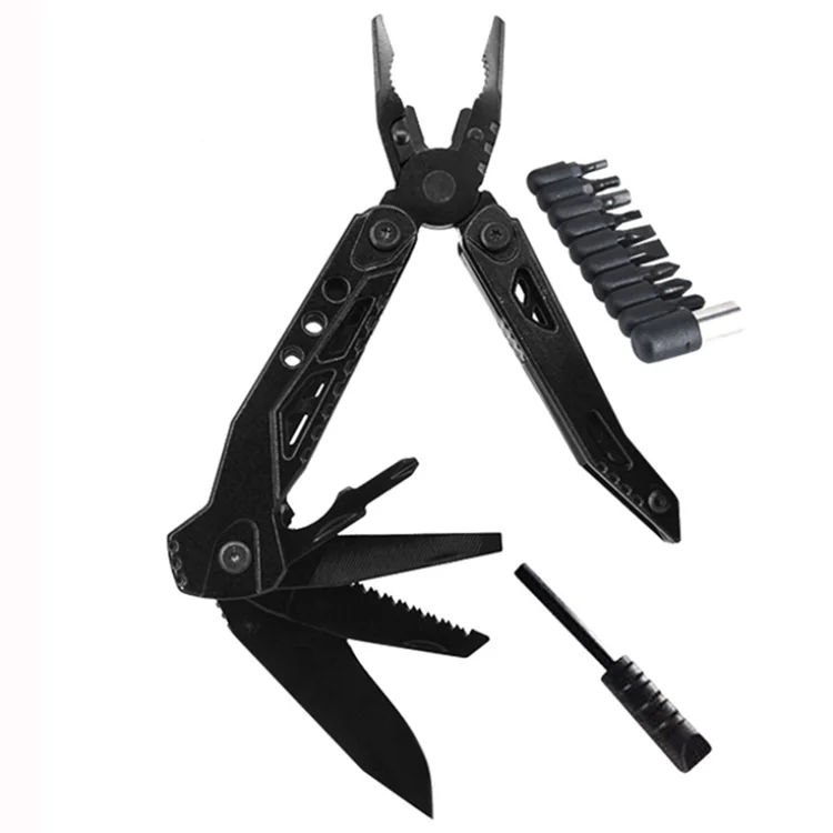 12 in 1 Plier Style Multitools Combination Mini Pliers in Hand Tool Multi functional with Knife and 9 Screwdrivers