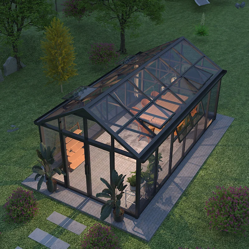 Custom Sun Room 4 Season Solarium Free Standing High Quality Glass House Veranda Aluminum Sunroom