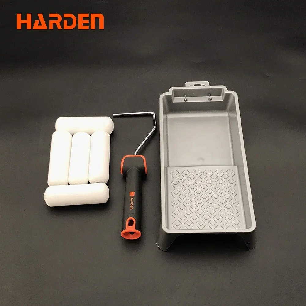Hand Tools Building Wall Painting Tools 7Pcs Paint Brush Roller Set with Rubber Handle