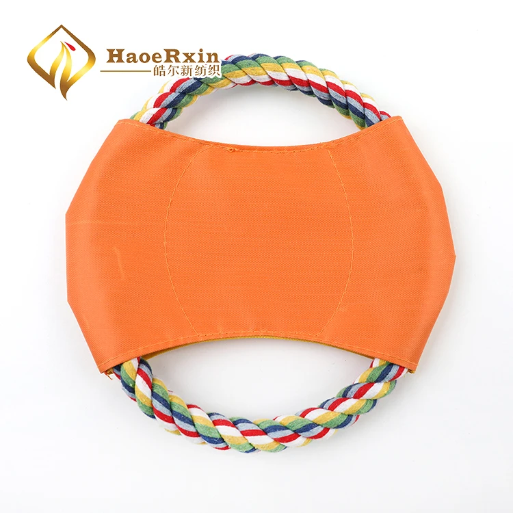 Hot sale OEM outdoor sport game custom soft funny fabric dog toy flying disc for playing