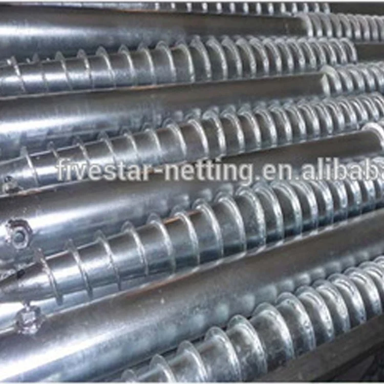 galvanized helical screw piles for solar/timber house/fence foundations