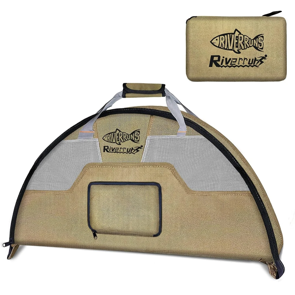 Fishing Hunting Wader Bag with Vented Mesh, Foldable Waders Boots Bag, Changing Pad & Bag for Fishing, Hiking(B01)