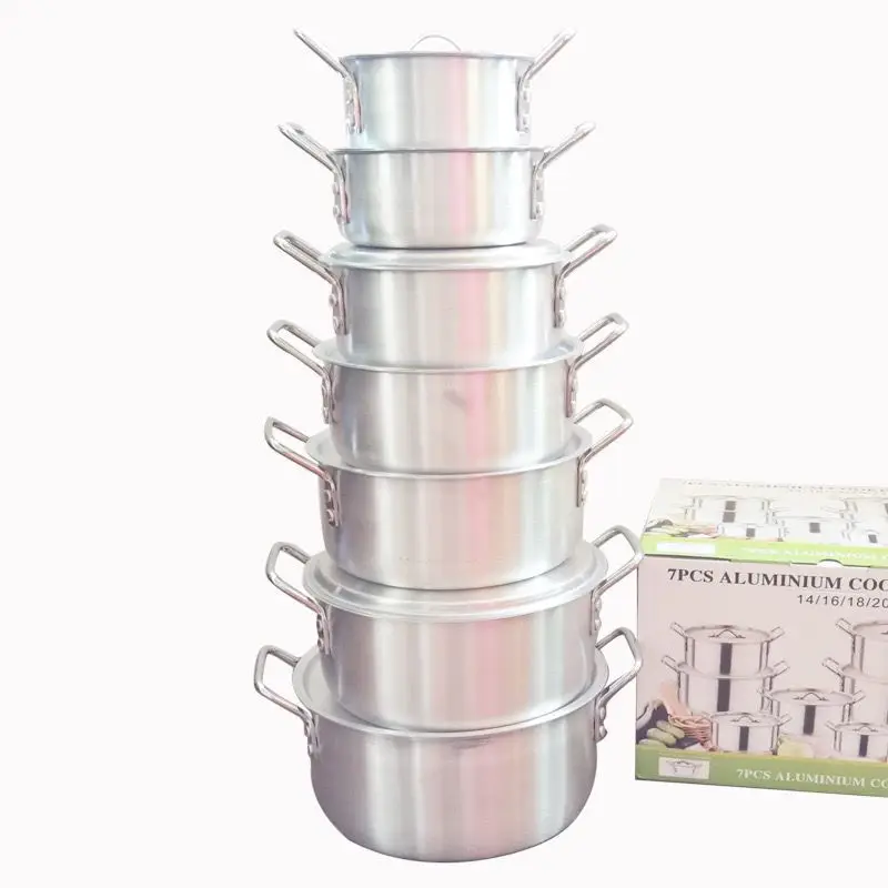Hot Selling Aluminum Pot Casseroles Cookware Sets  Luxury Cooking Pot Set Non-stick Cookware Kitchen Soup Stock Pots Pan Set