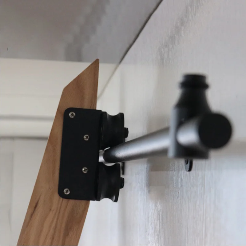 DIY Simple Rolling Library Ladder Hardware Kit Stable Mobile Track Sliding Lockable Wheel escalator accessories Carbon Steel