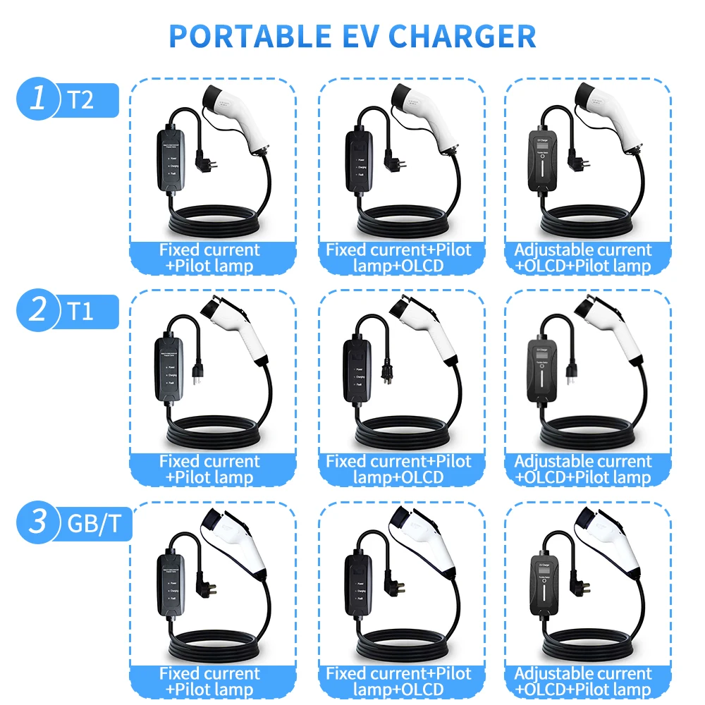Best Saej 1772 Mode2 16A Portable EV Car Chargering electric charger electric charging