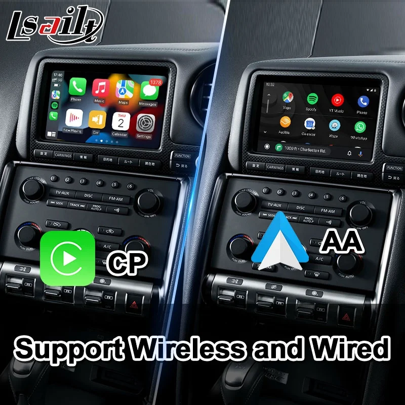 Lsailt Android Car GPS Navigation Video Interface for Nissan GTR R35 GT-R 2008-2010 JDM CBA