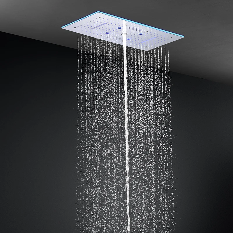 Modern multifunction 300*900mm shower head rainfall waterfall mist spray thermostatic stainless steel shower head