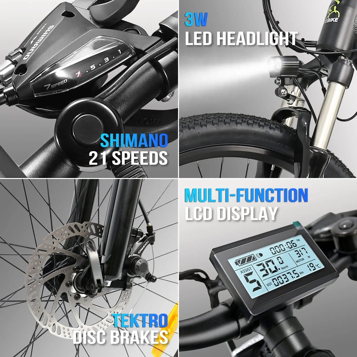 Warehouse 36v 500w Emtb Retro Electric Hybrid Bike E-Bike Road Dirt E Bike Ebike Mountain Fat Tire Electric Bike