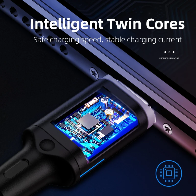 SUNLINE горячая Распродажа боковой свет Магнитный светодиодный индикатор мобильный телефон USB кабель 3A Быстрая зарядка квадратный разъем